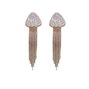 Fashion and elegant triangle fringe earrings