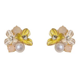 Flower and pearl earrings